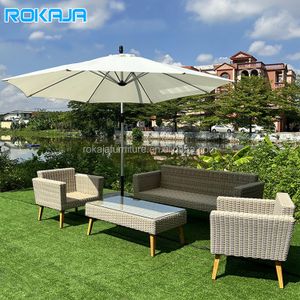 Outdoor Garden Rattan Sofa Set Outdoor Cafe Woven Waterproof Sunproof Chair Potluck Seat Suitable For Restaurant Hotel And So On