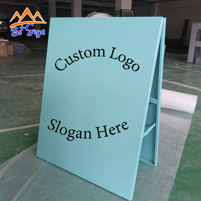 Sichuan Best Sign Manufacturing Co., Ltd. BS+ Custom Folding A Frame Sign Stand Double Sided Metal Standing Business Outdoor Advertising Boards Sidewalk Display Sign