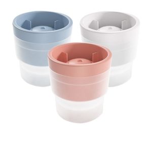 Pink Wholesale Hot Selling On Line free food grade silicone ice cube tray Easy Release green boll grey ice cube mould with lid