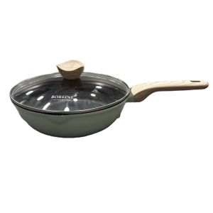 Induction wok Cookware with Non-Stick Cooking with Lid and estufa wok cooker Kitchen Pan