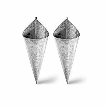 Classic Galvanized Flower Pot Hanging Stand Colorful Garden Decor for Home Packaged in Carton