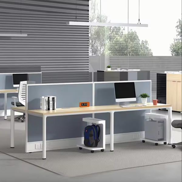 Modern Wooden Office Desks Modular 2 4 6 Seater Workstation Cubicle Partition Face To Face Desk For Office