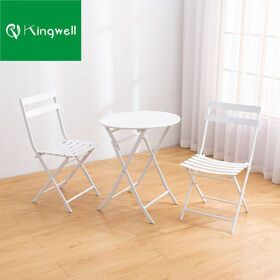 Foldable Metal Single Bistro Table Sets Aluminum Dining Outdoor Furniture For Hotel Garden Use