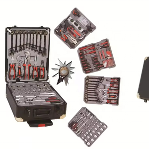 Wholesale pliers screwdriver hammer combination 186pcs Germany kraft aluminum suitcase hand tool set