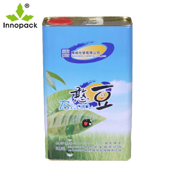 1 Liter Small Square Engine Oil Lubricants Metal Tin Can With Screw Top 1L Metal Tin Container