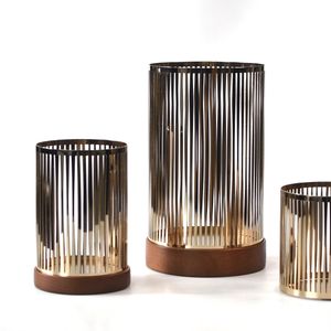 Silver Plated Desktop Candlestick Cylinder Metal Cut Out Design Pen Holder Flower Vase Home Decoration Metal Candle Holders