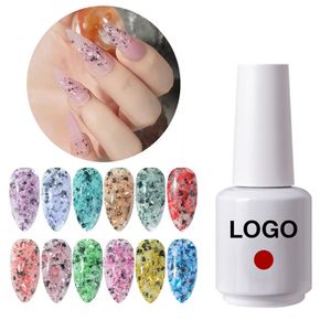 Private Label Free Samples Glitter Reflective Colored Rock Gel Polish Nail