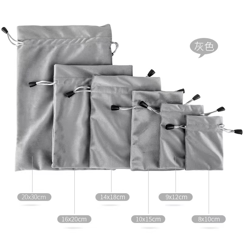International factory customized fabric packaging, velvet drawstring bag, double-sided velvet bundle pocket, antique small bag