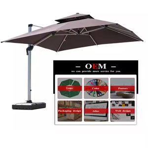 garden umbrella Aluminum 3m square hanging parasols garden 10 ft cantilever commercial beach sun patio umbrellas