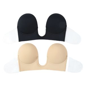Cross-border deep U-shaped bra-piece strapless super gathered flank seamless underwear chest patch