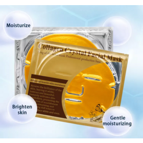 OEM Wholesale Vitamin C Face Skin Care Sets Moisturizing Face Sheet Whitening 24K Gold Hydrogel Collagen Crystal Facial