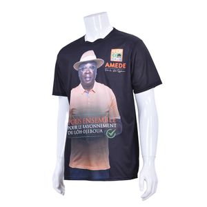 Camisetas manga corta poliester election campaign promotional t shirt cheap printing t-shirts for sublimation