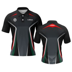 100% Polyester Mens Golf Polo T Shirts Custom Short Sleeve Polo Shirt Logo Printed