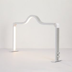 Craft Table Light 48W Arch Nail Light 32in Large LED Foldable 3000-6000K Half Moon Light Desk Lamp for Salon Craft Room