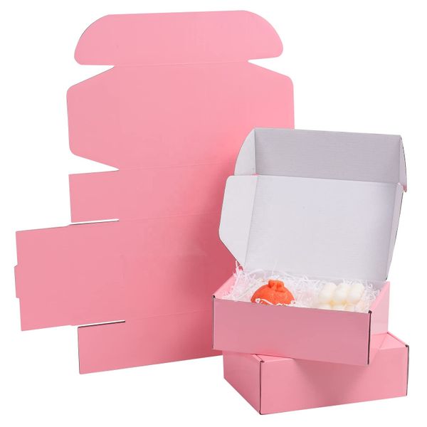 Custom Printing Black White Pink Corrugated Mailer Mailing Clothe Underwear Apparel Packaging Paper Box