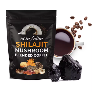 Pure Himalayan Black Shilajit Extract Powder With Mushroom Wholesale Natural Shilajit Coffee