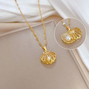 Factory wholesale stainless steel 18k gold plated women necklace fashion jewelry necklace for women