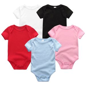 100% Organic Cotton Baby Onesie Sleepsuit Knitted Pajamas with Snap Button Closure Digital Printed Solid Pattern