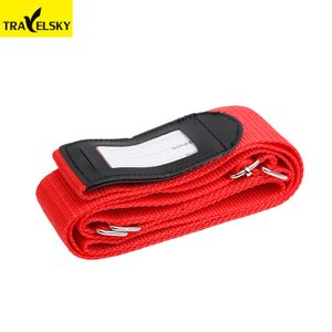 Custom Logo Personalized Travel Suitcase Belt PP Luggage Strap with ID Card Paper Tag