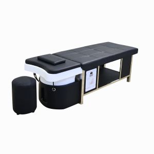 Wholesale black Shampoo Chair For Salon Spa Modern Design With Basin Hair Salon Beauty Bed Furniture Hotels shampoo Sink