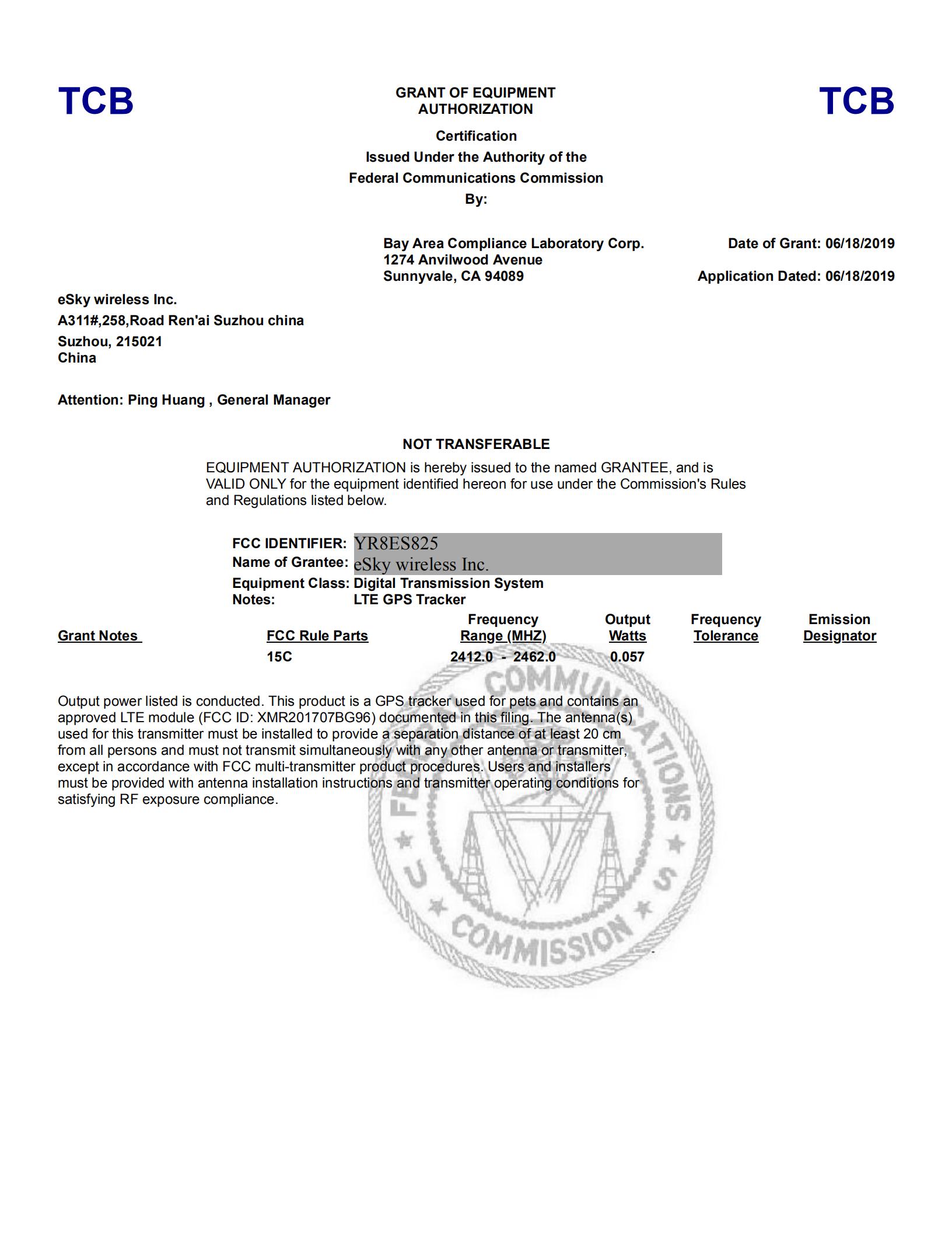 eSky Wireless Inc. Vehicle GPS Trackers