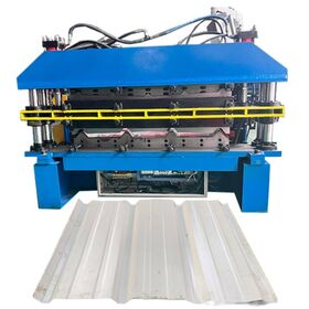 IBR Roofing Tile Trapezoidal Roof Sheet Panel Building Material Machinery Metal Roof Making Cutting Machine Roll Forming Machine