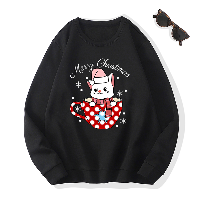 2024 New Christmas series print crew neck sweatshirt American High quality Graphic womens sweatshirt factory price sweatshirt