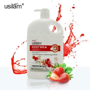 custom logo OEM factory price private label organic strawberry goat milk whitening moisturizing body wash