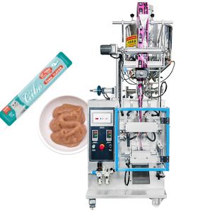 Wet Pet Food Syrup Salad Peanut Honey Ketchup Automatic Liquid Packing Sachet Multi-Function Packaging Machine Heating Stirring