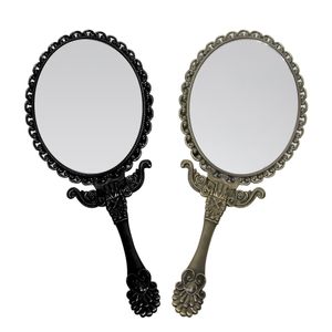 Promotion Gift Customized Logo Plastic Round Shape Cosmetic Mirror Single Side Vintage Handheld Makeup Mirror