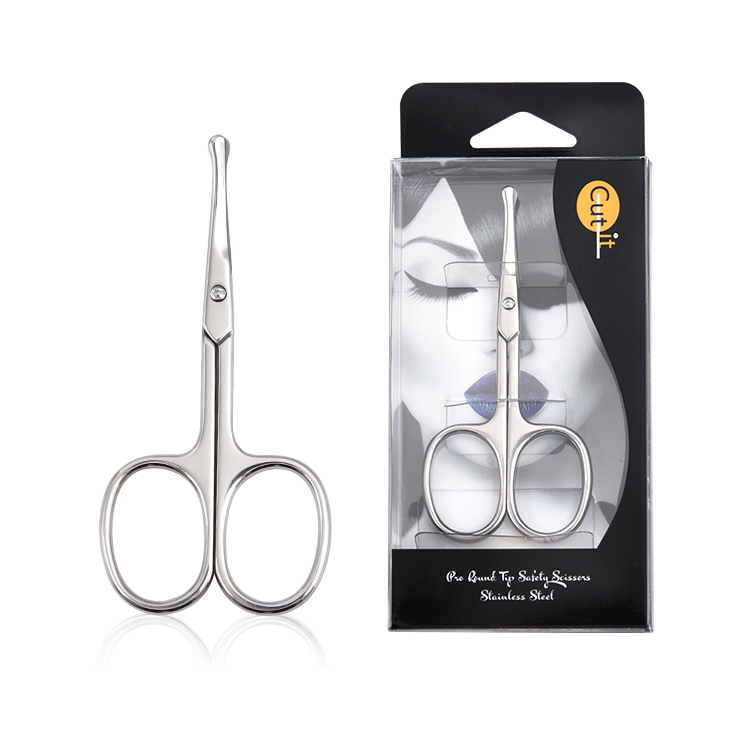 Professional Hot Sell Small Multipurpose Stainless Steel Makeup Beauty Tools Hair Cutting Round Head Nose Hair Scissors