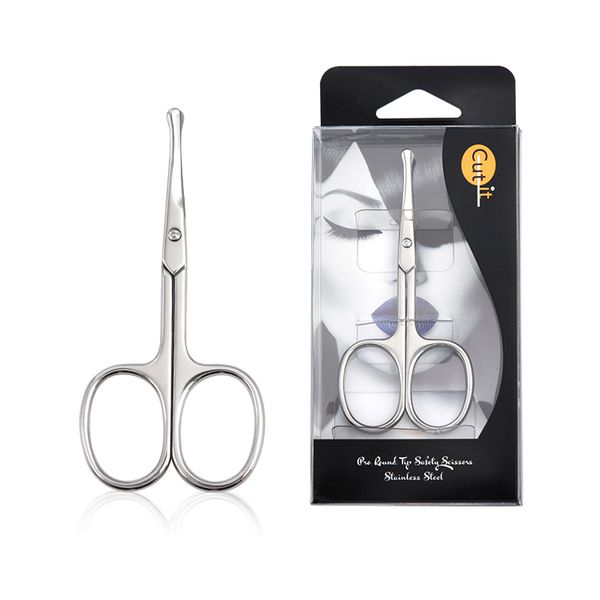 Professional Hot Sell Small Multipurpose Stainless Steel Makeup Beauty Tools Hair Cutting Round Head Nose Hair Scissors