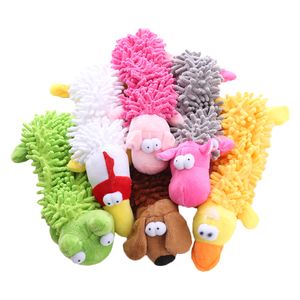 Hot Sales Stuffed Plush Squeaker Sounds Dog Toys Funny Animal Frog Hippo Pet Teething Chew Toys