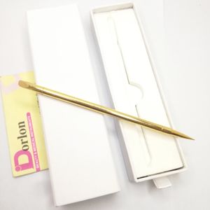 Dual Sided Stainless Steel Nail Cuticle Pusher Manicure Pedicure Tool with Gold Plating Dead Skin Remover Stick Nail Supplies