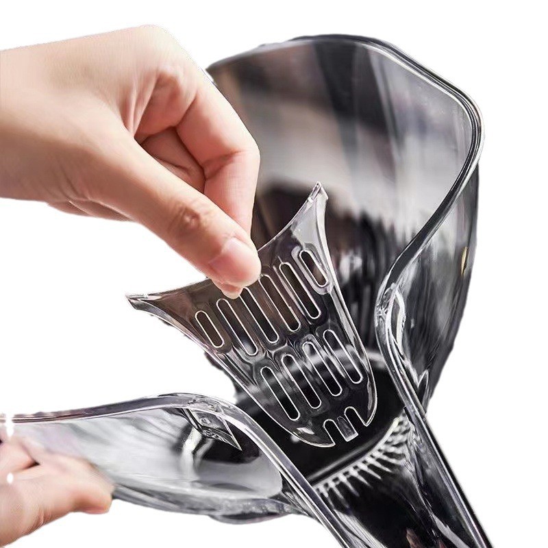 Yiwu Mubang Daily Necessities Factory Plastic Fruit Vegetable Swan Shape Drain Basket Transparent Washing Bowl for Kitchen Plastic Drain Basket Colanders & Strainers