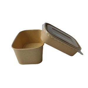 Hot Sale Food Packaging Salad Kraft Packaging Paper Bowl Eco-friendly Biodegradable