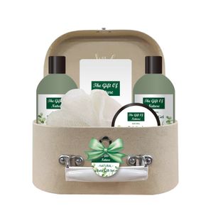 bath spa gift box with shower gel body hand body lotion scrub bath sets