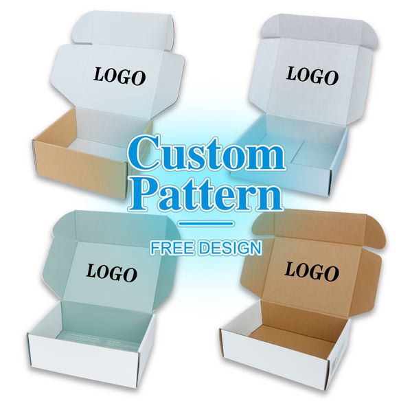 Customized Recycled Matte Printing Cardboard Mailer Shipping Mail Kraft Corrugated Paper Carton Box
