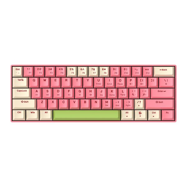 Russia Arabic UK Layout Professional 61 Keys Mini Gaming Keyboard Computer Portable 60% Tactile Blue Switch Mechanical Keyboard