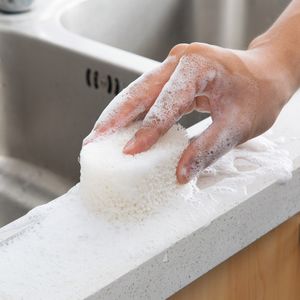 Eco-Friendly Orange Luffa Sponge Scrubbers 3-Pack Reusable Kitchen Dishwashing Brushes Double-Sided Stain Remover Industrial