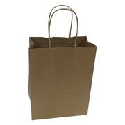 Brown kraft paper bag with machine made
