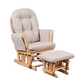 Classic Care center Mummy Breastfeeding Baby Nursery Nurse Rocking chair and ottoman Leisure Nursing wood glider chair modern