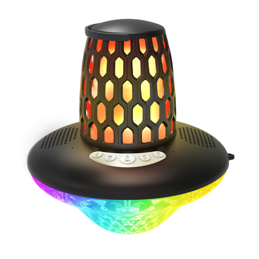 Outdoor Speaker - Waterproof Wireless LED Portable Speaker with Stereo Pairing, 24H Playtime, for Pool, Garden and Backyard