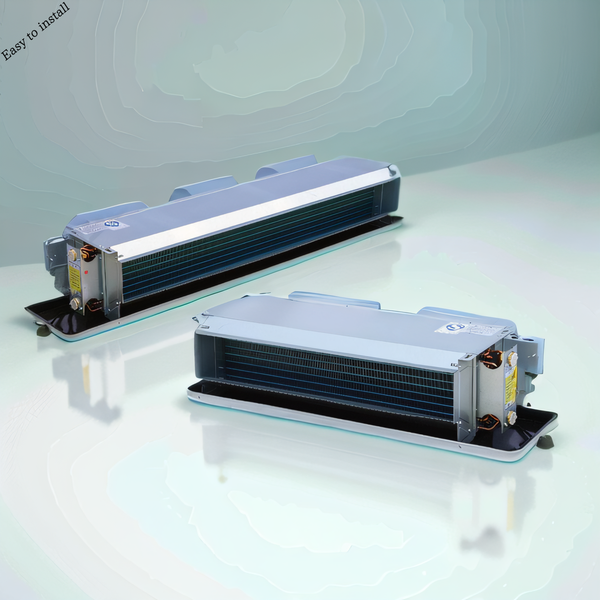 Custom Standard fan coil unit 220V chilled water 12Pa duct ultra-thin horizontal concealed slim fcu fan coil for buildings