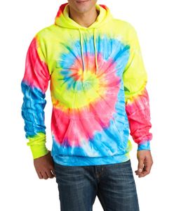 OEM Custom Wholesale Oversized Tie Dye Pullover Fleece Hoodie for Men hooded warm tie dye sweatshirt red and black