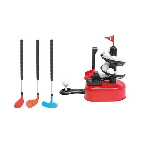 Beginner Golf Training Playset with Foot Pedal Base - Indoor and Outdoor Activity for Kids, Golf Set, Toddler Golf Toy Set