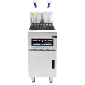 Kitchen Equipment  Silver 1 Tank 2 Basket Electric Deep Fryer  Commercial Chicken Fish Potato Fryer For Fast Food Restaurant