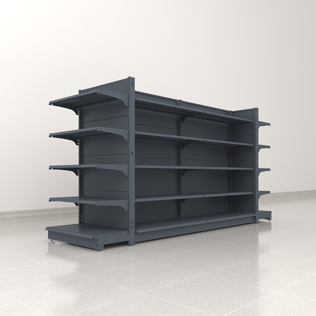 Supermarket Metal Shelving Gondola Display Stand Heavy Duty Single-Sided Customized Design for Store Use
