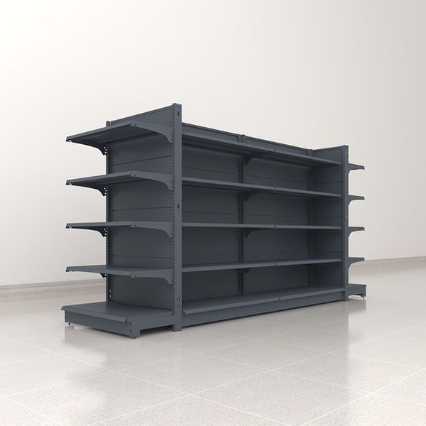 Supermarket Metal Shelving Gondola Display Stand Heavy Duty Single-Sided Customized Design for Store Use