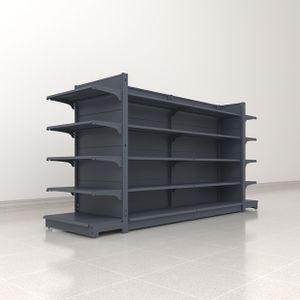 Supermarket Metal Shelving Gondola Display Stand Heavy Duty Single-Sided Customized Design for Store Use